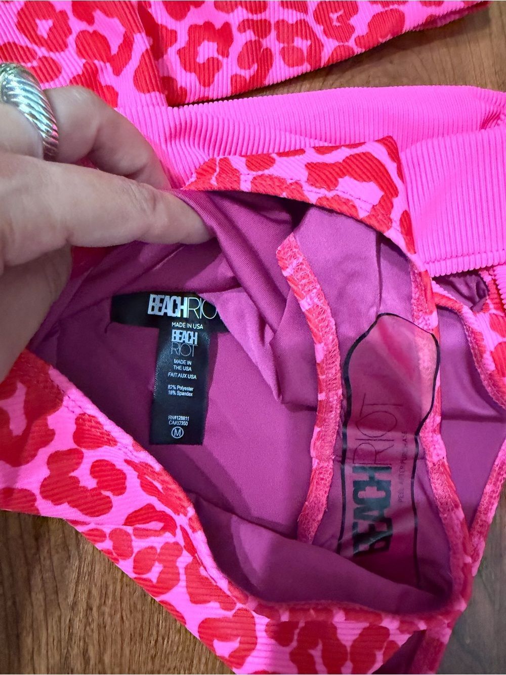 Barbiecore Beach Riot Leopard Rae One Peice Swim Suit from Revolve - Picture 5 of 5